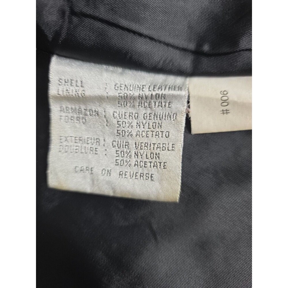 Nine West Black 100% Leather Jacket Coat Blazer Women’s Size Medium Button Lined - Picture 6 of 16